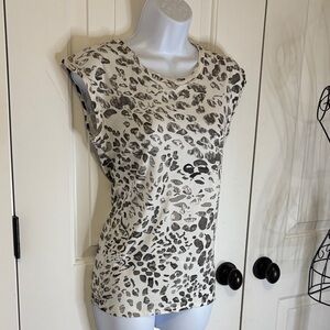 Leopard Print AllSaints Sleeveless Muscle Tee